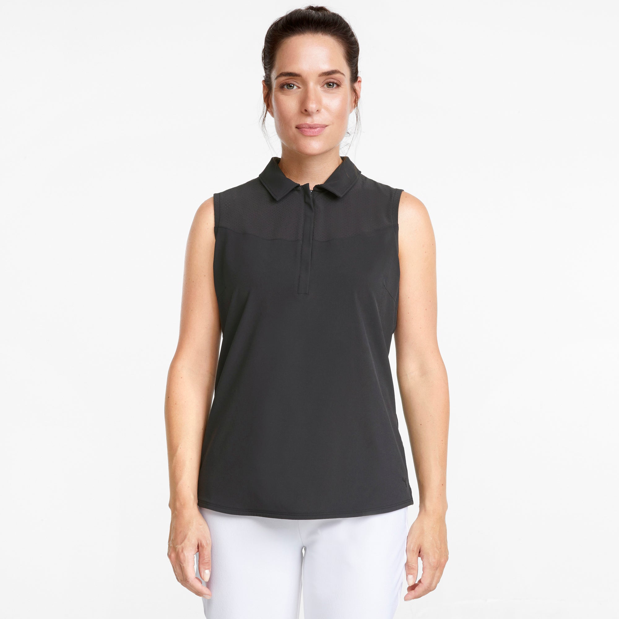 Black hot sale sleeveless polo