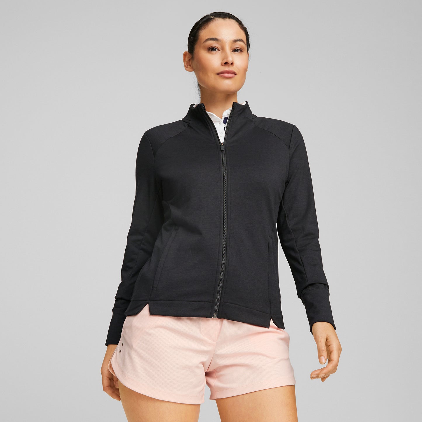 Women\'s CLOUDSPUN Zip Jacket Full PUMA – Golf Heather Golf